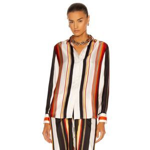 Christopher Esber Women's Button Up Slim Striped Shirt Blouse Size 6